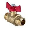 Кран шаровой латунь 11Б27фт1М Ду 15 Ру40 НР бабочка красная VALFEX VF.219.LB1.012.N/P59 — 2
