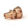 Муфта для PE-X труб аксиальная бронза Дн 20х1/2" с накидной гайкой RX+ Рехау 14563373001 — 1