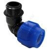 Отвод компрессионная ПЭ Дн 63х1 1/2"х90гр НР Ру16 VALFEX 1210012463112, миниатюра — 1