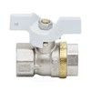Кран шаровой латунь никель 1102 Standard Ду 20 Ру30 ВР полнопроходной бабочка белая Aquasfera 1102-02 ., миниатюра — 12
