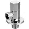 Клапан (вентиль) латунь бытовой хром угловой 1077 G1/2"х3/8" Ру16 НР Aquasfera 1077-03, миниатюра — 1