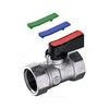 Кран шаровой латунь хром мини R690 Ду 15 Ру16 ВР флажок красный/синий/зеленый с набором цветных вставок Giacomini R690X003 — 1