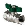 Кран шаровой латунь хром R251W Ду 25 Ру35 ВР бабочка зеленая Giacomini R251WX025, миниатюра — 3