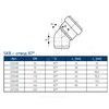 Отвод PP-MD бесшумный светло-серый Skolan Safe SKB Дн 135х87гр (DN125) б/нап в/к Ostendorf 336140, миниатюра — 1
