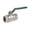Кран шаровой латунь хром R250W Ду 20 Ру42 ВР рычаг зеленый Giacomini R250WX024 — 1