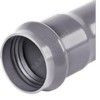 Труба НПВХ SDR26 Дн 110х4,2 Ру10 L=3,12м серая напорная раструбная под соединение с уплотнительным кольцом 45С в/к Хемкор 1191017, миниатюра — 0