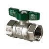 Кран шаровой латунь хром R251W Ду 32 Ру35 ВР бабочка зеленая Giacomini R251WX026, миниатюра — 16