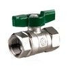 Кран шаровой латунь хром R251W Ду 20 Ру42 ВР бабочка зеленая Giacomini R251WX024, миниатюра — 10