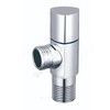 Клапан (вентиль) латунь бытовой хром угловой 1076 G1/2" Ру16 НР Aquasfera 1076-01, миниатюра — 0