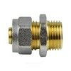 Муфта МП латунь никель обжим Дн 26х3/4" НР ГОСТ 32415-2013 7001 Aquasfera 7001-05 — 2