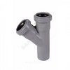 Тройник PP-H серая HT HTEA Дн 110х110х45гр б/нап в/к Ostendorf 115200, миниатюра — 2