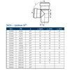 Тройник PP-MD переходной бесшумный светло-серый Skolan Safe SKEA Дн 110х58х87гр (DN110х50) б/нап в/к Ostendorf 335420, миниатюра — 2