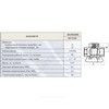 Кран конусный латунь газ 11б39бк Ду 25 Ру10 G1" ВР стандартопроходной Цветлит ZW30004, миниатюра — 1