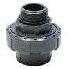 Муфта ПВХ разъемная Дн 50х1 1/2" серая НР под клеевое соединение Aquaviva BMG50112 — 1