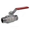 Кран шаровой латунь хром R253DL Ду 10 Ру42 НР рычаг красный Giacomini R253LX002, миниатюра — 0