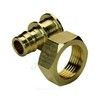 Соединитель для PE-X труб радиальный латунь Дн 20х1" под плоское уплотнение с накидной гайкой без прокладки РОС — 1