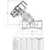 Клапан балансировочный ручной латунь MNT-R Ду 25 Rp1" Ру16 Тмакс=120 оС ВР Kvs=9.17м3/ч с измерительными ниппелями Ридан 003Z2333R