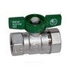 Кран шаровой латунь хром R251W Ду 20 Ру42 ВР бабочка зеленая Giacomini R251WX024, миниатюра — 1