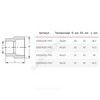 Муфта PP-R переходная белая Дн 40х32 внутр/наруж пайка PRO VALFEX 10004032-PRO, миниатюра — 1