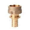 Муфта для PE-X труб аксиальная бронза Дн 32х3/4" ВР RX+ Рехау 14563323001, миниатюра — 1