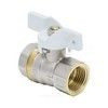 Кран шаровой латунь никель 1102 Standard Ду 15 Ру40 ВР полнопроходной бабочка белая Aquasfera 1102-01 ., миниатюра — 14