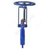 Задвижка шиберная двусторонняя чугун Ду 80 Ру10 межфл со штурвалом уплотнение: NBR Benarmo, миниатюра — 1